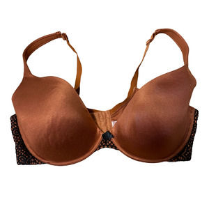 CACIQUE 42DD Bra Rust Orange Intuition Plunge Lane Bryant